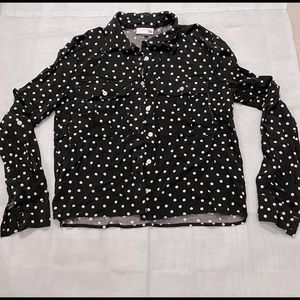 Polka dot button up